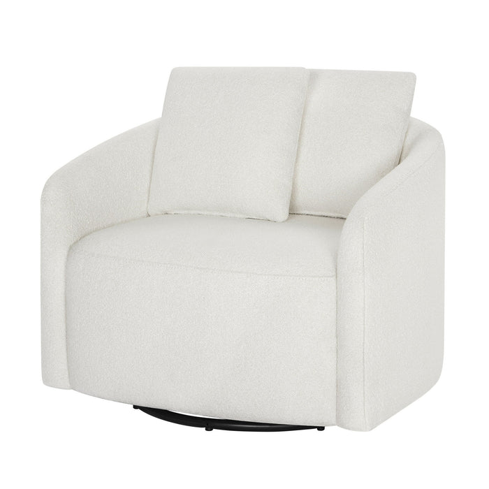 Beautiful Drew Kids Accent Chair by Drew Barrymore, Cream Boucl Fabric - new