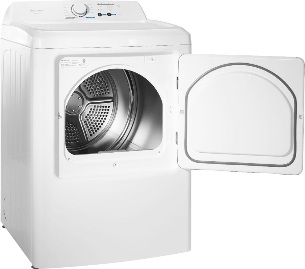 Insignia™ - 6.7 Cu. Ft. 12-Cycle Gas Dryer - White - display_model