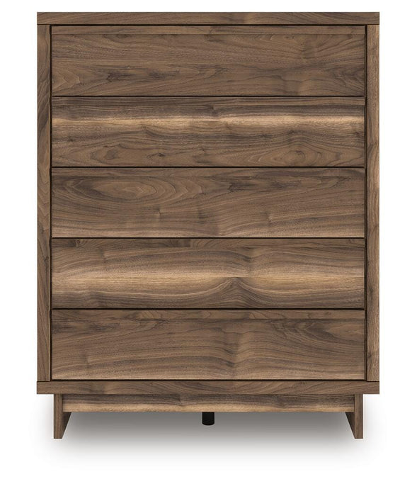 Zadilyn Brown Five Drawer Wide Chest