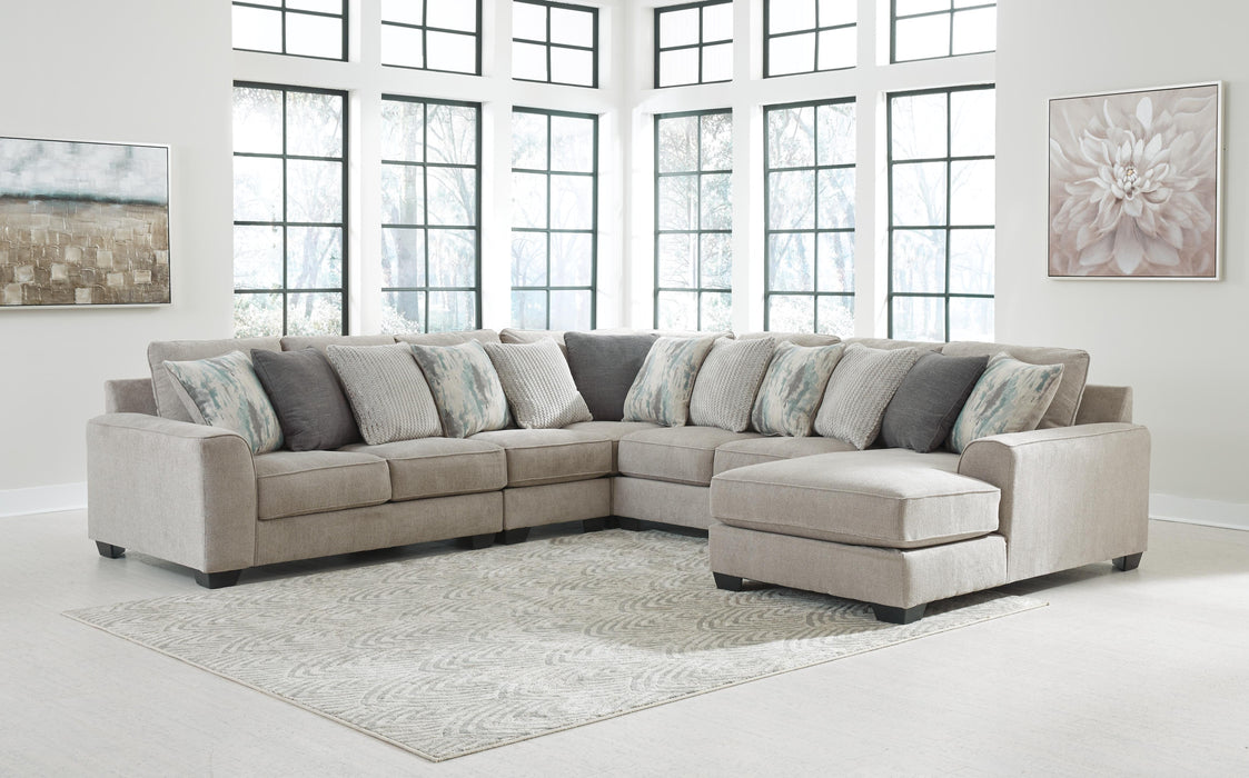 Ardsley Pewter Ardsley 5-Piece Sectional with Chaise
