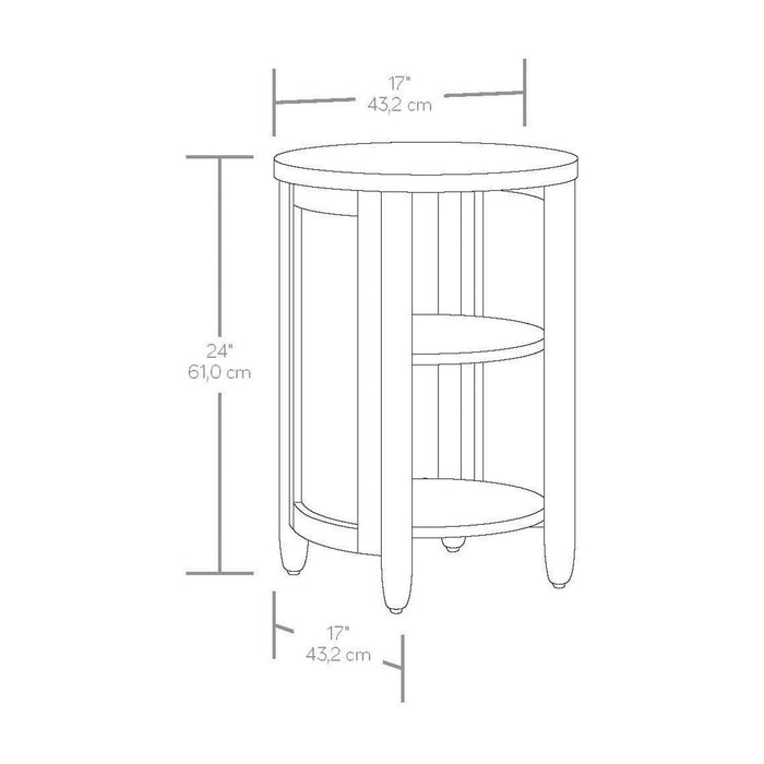 Better Homes & Gardens Springwood Caning Side Table, Charcoal Finish - new
