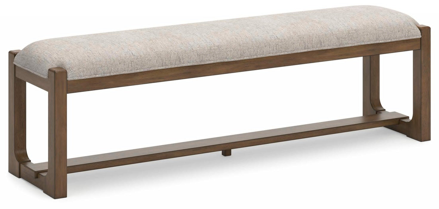 Cabalynn Oatmeal/Light Brown Large UPH Dining Room Bench