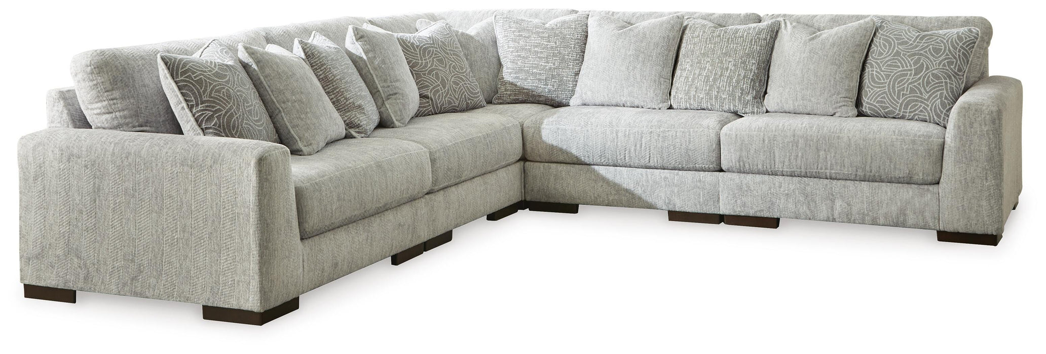 Regent Park Pewter Regent Park 5-Piece Sectional - Brand New