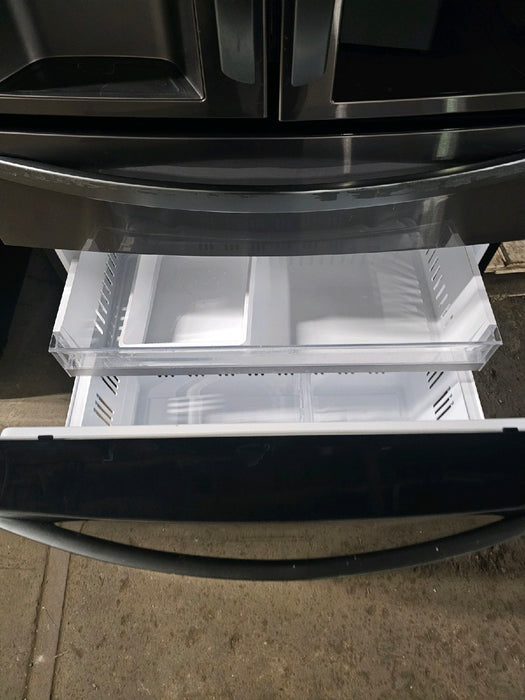 LG - 22.5 Cu. Ft. 4-Door French Door-in-Door Counter-Depth Smart Refrigerator with Craft Ice - PrintProof Black Stainless Steel - open_box