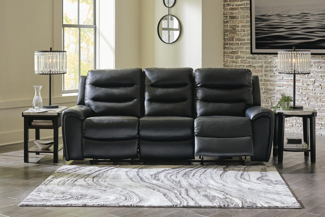 Warlin Black PWR REC Sofa with ADJ Headrest