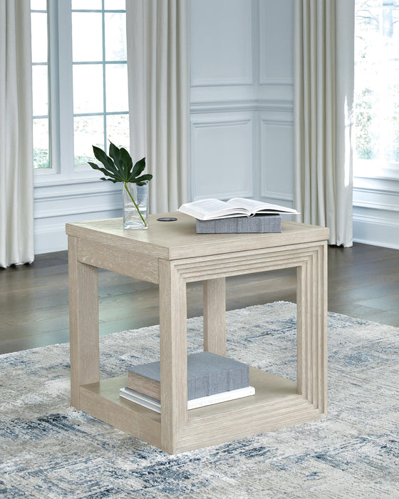 Marxhart Bisque Square End Table