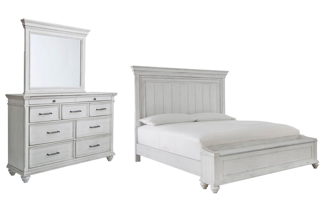 Kanwyn Whitewash Panel Storage Bedroom Collection