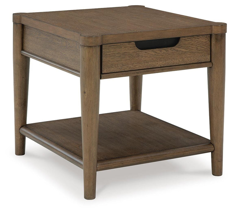 Roanhowe Brown Rectangular End Table