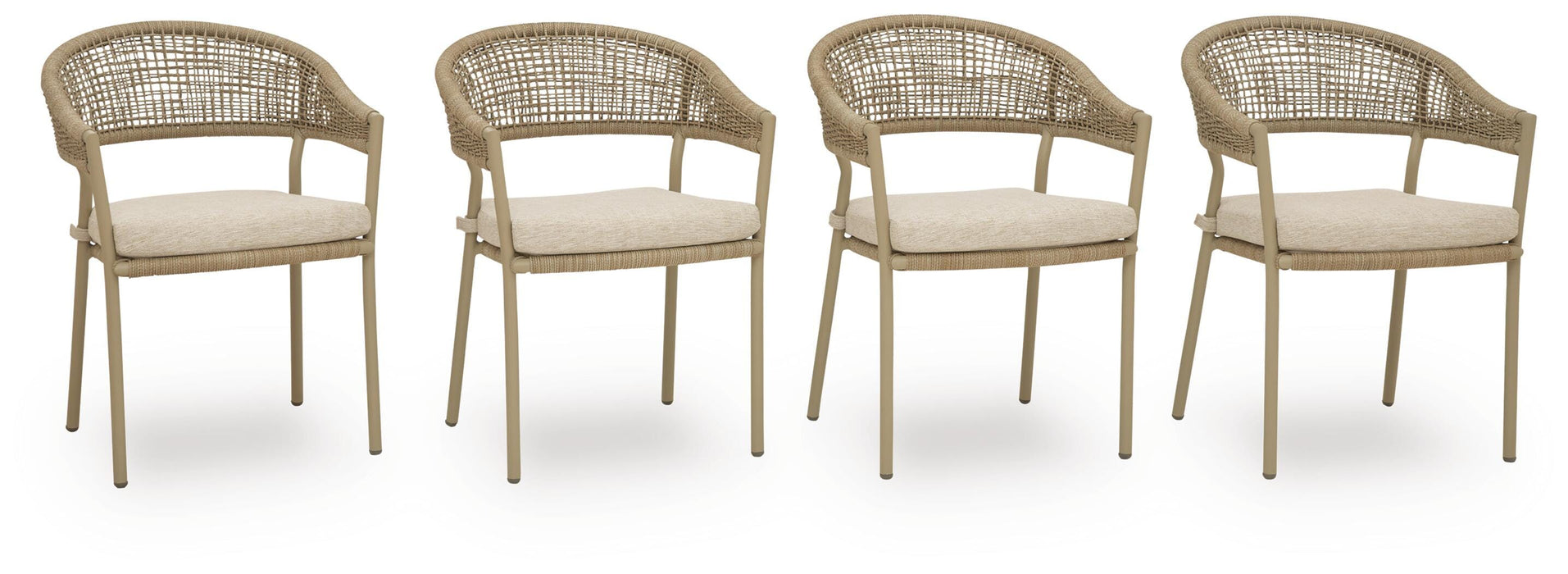 Ocean Park Beige Arm Chair With Cushion (4/CN)