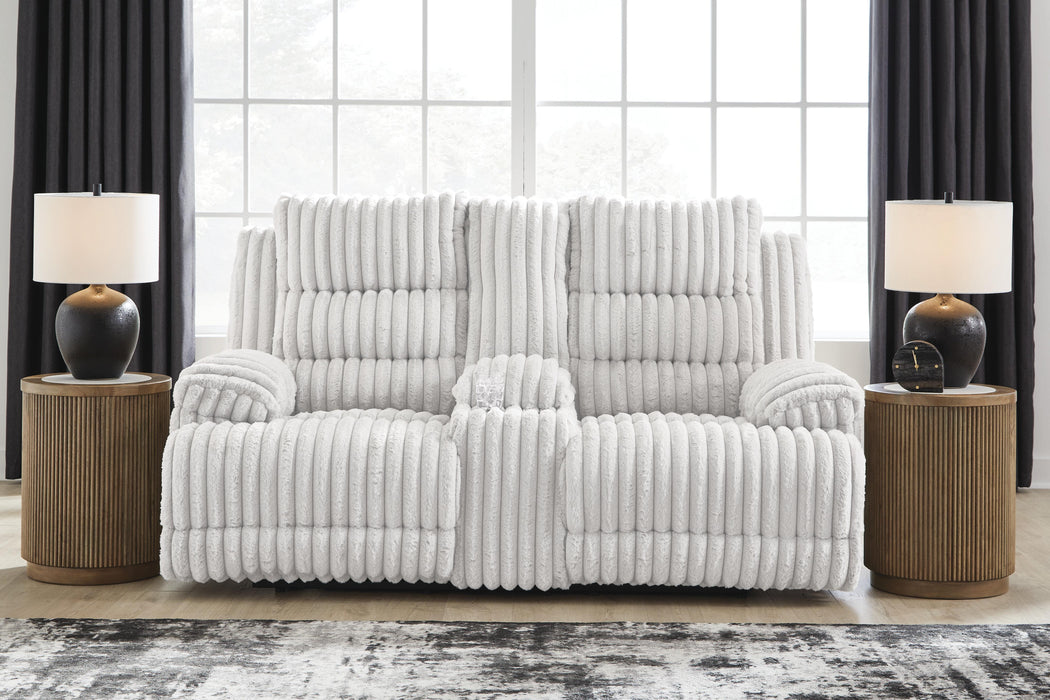 Technique Alloy DBL REC PWR Loveseat w/Console