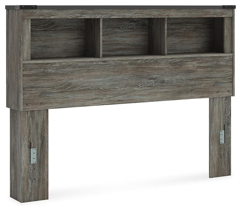 Frandern Gray Queen Bookcase Headboard