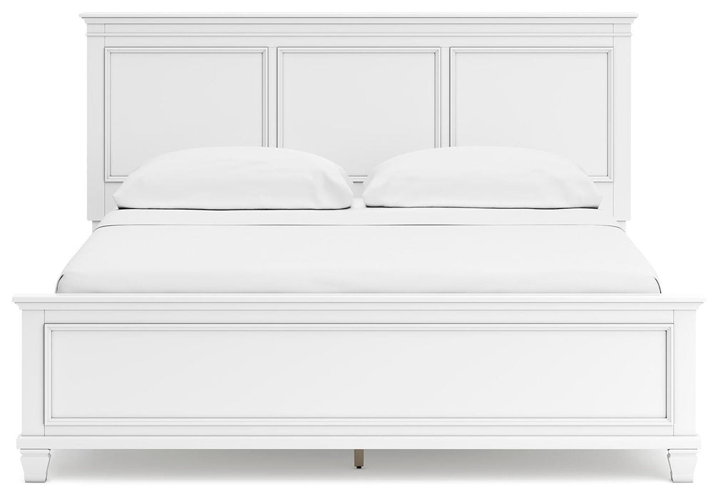 Fortman White Fortman California King Panel Bed