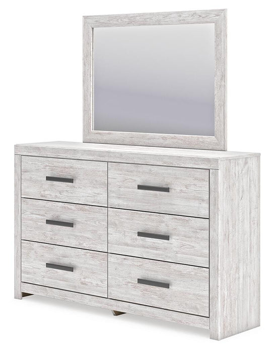 Cayboni Whitewash Cayboni Dresser and Mirror