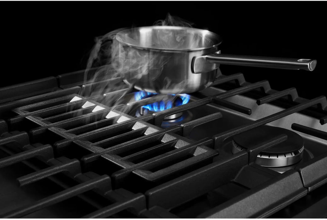 JennAir  30 Inch Slide-In Dual Fuel Range with 4 Sealed Burners, 6.2 cu. ft. Oven Capacity, Continuous Grates, Self-Clean Mode, Downdraft Ventilation, and True Convection: Stainless Steel - used_good