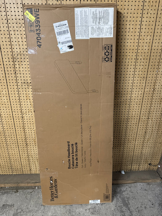 Better Homes & Gardens Juliet Full/Queen Boucle Headboard, Ivory - new