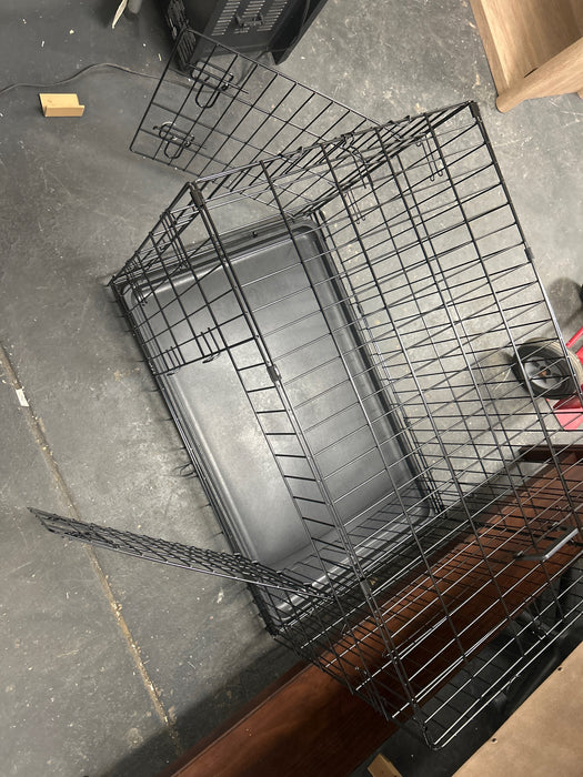 Simenmax Dog Crate, 36 Inch Small Wire Kennel with Divider Panel, Metal Cages with Double Door, Leak-Proof Pan Tray, Folding Portable for Indoor Outdoor Travel - new