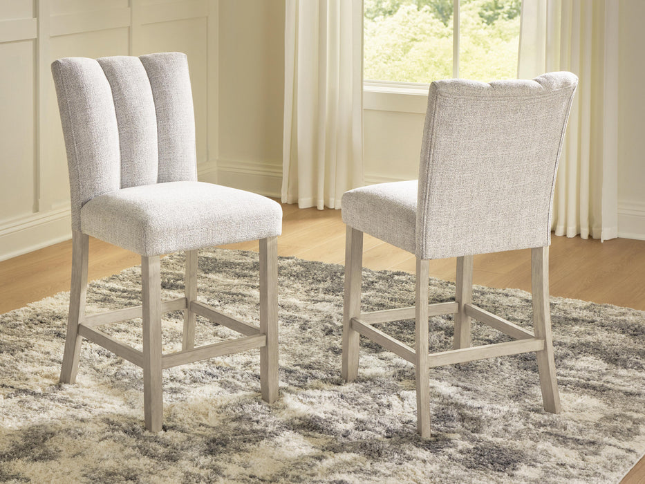 Karmenton Bisque Upholstered Barstool (Priced Per Item, Must Order 2, 4, 6, or 8)