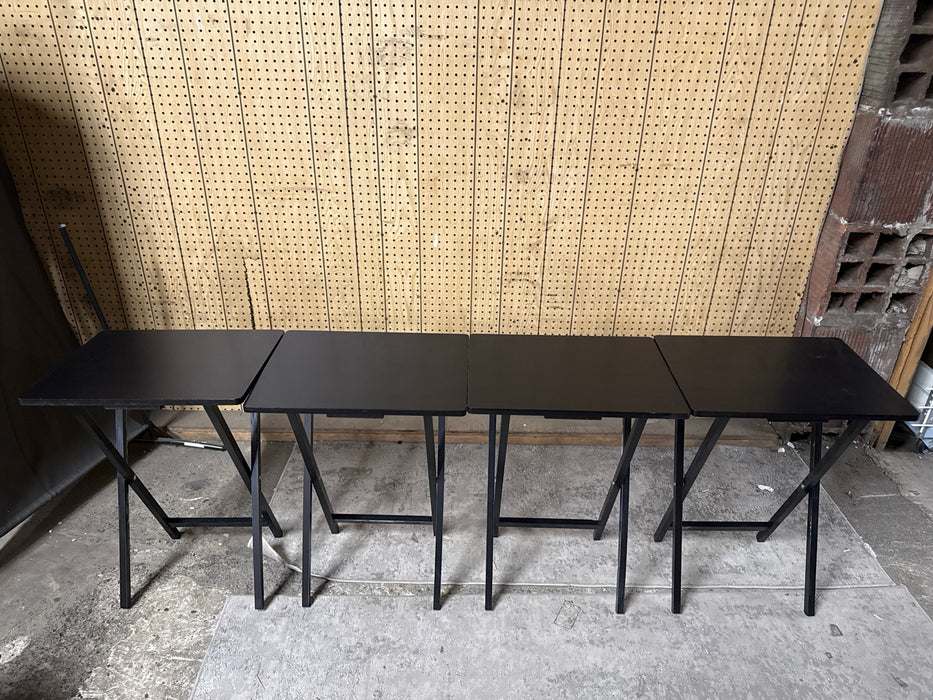 Mainstays Indoor Folding Table Set of 4 in Black L19 x W15 x H26 inche ...