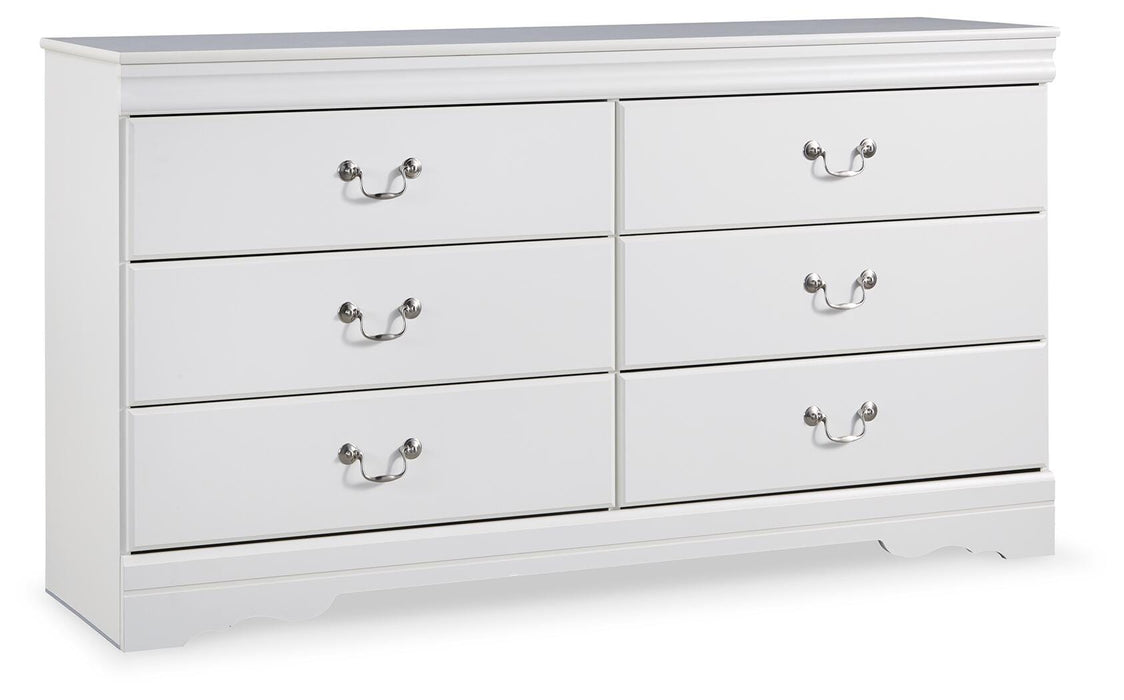 Anarasia White Six Drawer Dresser