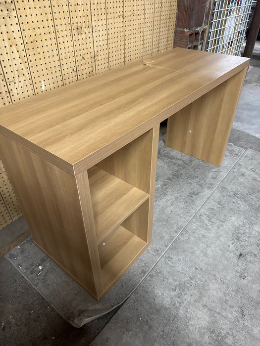 Better Homes & Gardens Cube Storage Office Desk, Light Honey - new