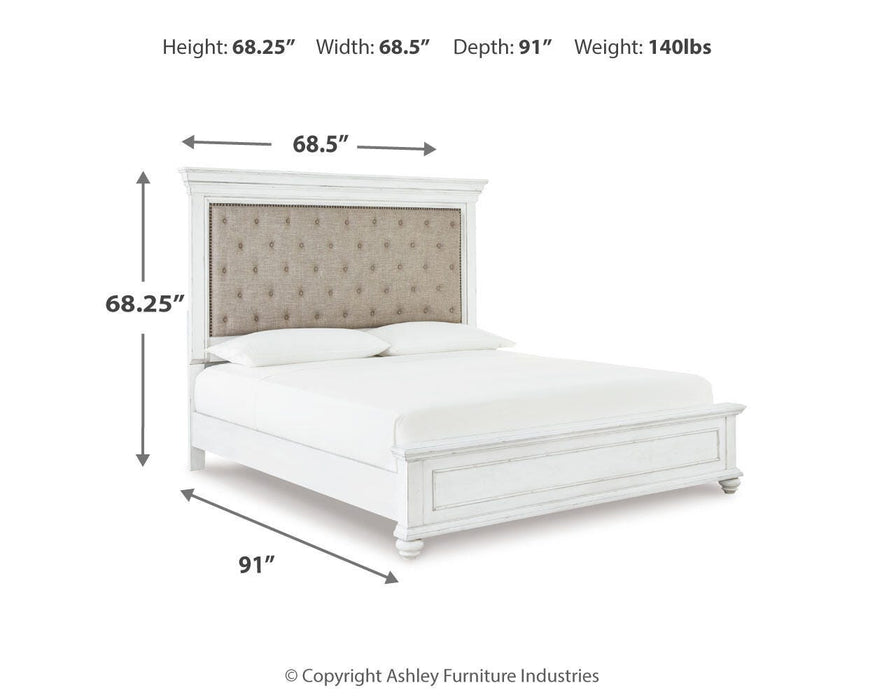 Kanwyn Whitewash Kanwyn Queen Panel Bed