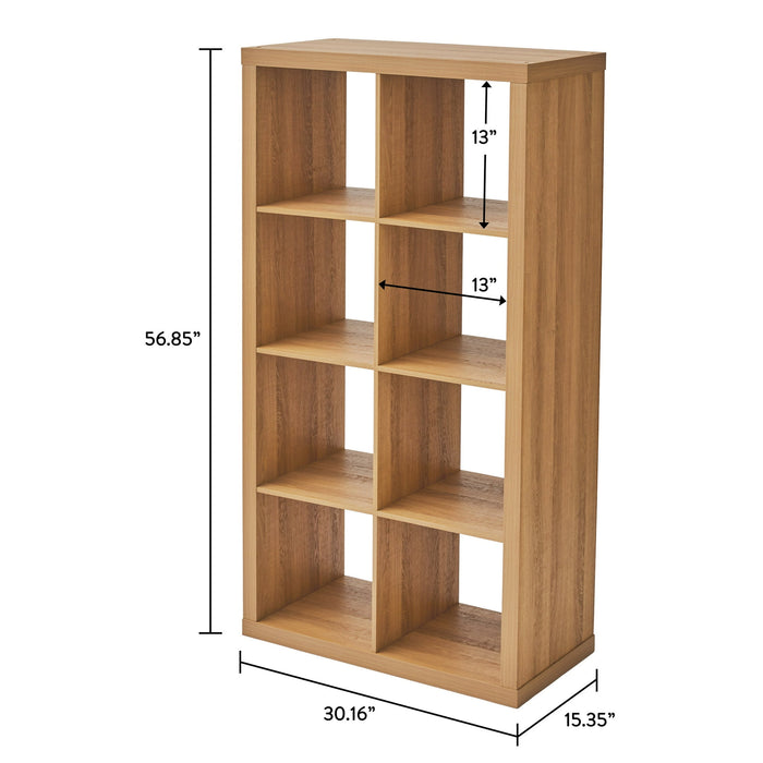 Better Homes & Gardens 8 Cube Storage Organizer, Light Honey - new