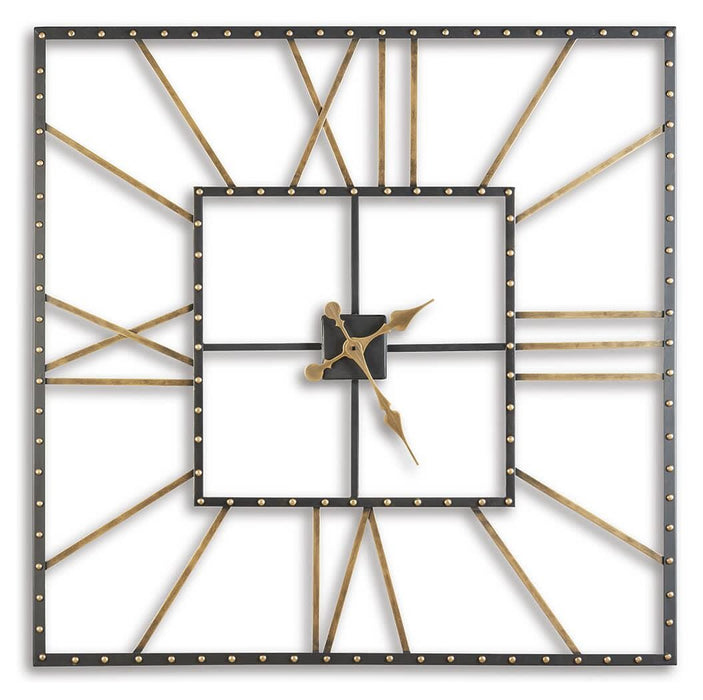 Thames Black/Gold Finish Wall Clock