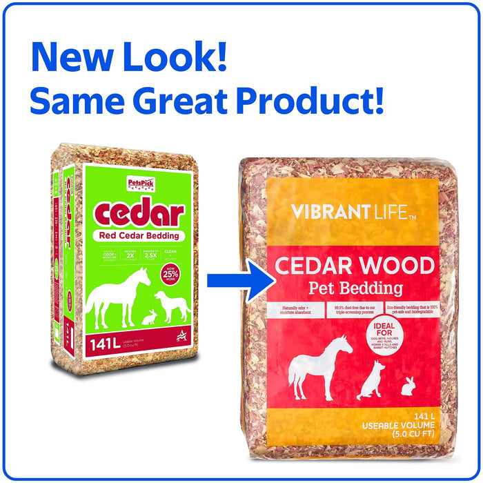 Vibrant Life Cedar Wood Pet Bedding, 141 L Bag - new