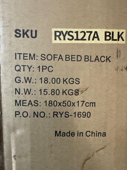 Gewnee 69.7" Modern Convertible Polyester Futon Sofa Bed, Sleeper with Adjustable Backrest for Living Room, Small Spaces(Black) - new