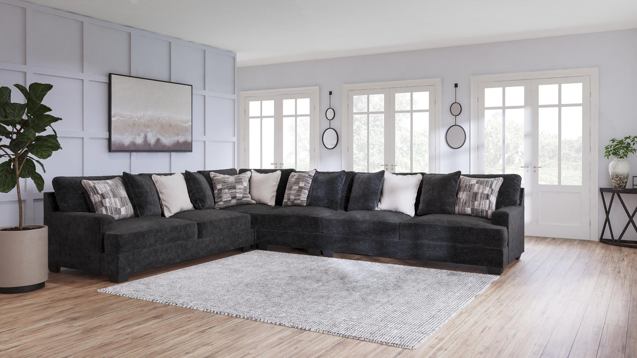 Lavernett Charcoal Lavernett 4-Piece Sectional