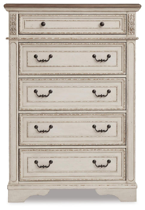 Realyn Two-tone Five Drawer Chest