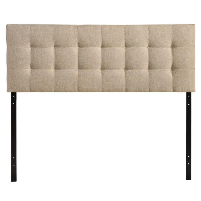 Modway Lily Queen Upholstered Polyester Fabric Headboard in Beige - new