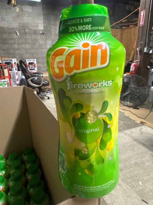 Gain Fireworks In-Wash Scent Booster Laundry Beads, Original Scent, 24 oz - open_box