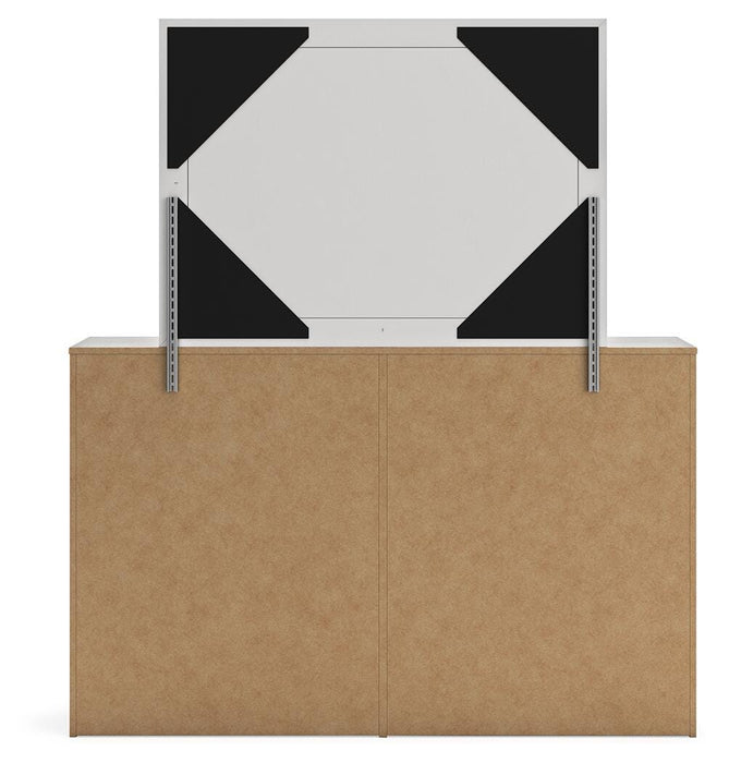 Cayboni Whitewash Cayboni Dresser and Mirror