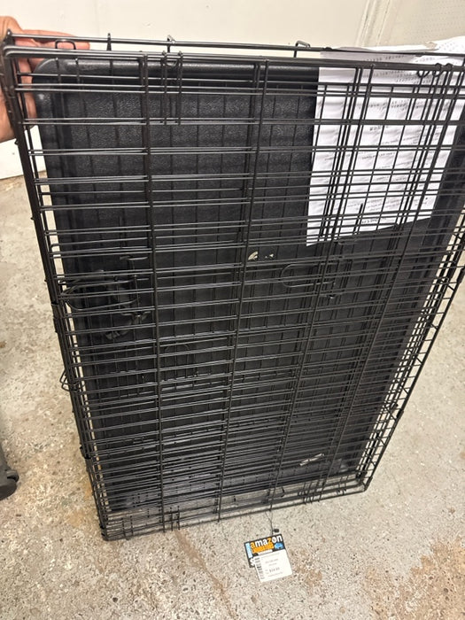 HomGarden 36 Foldable Dog Crate Steel Pet Kennel Double Door Medium Dog Cage - open_box