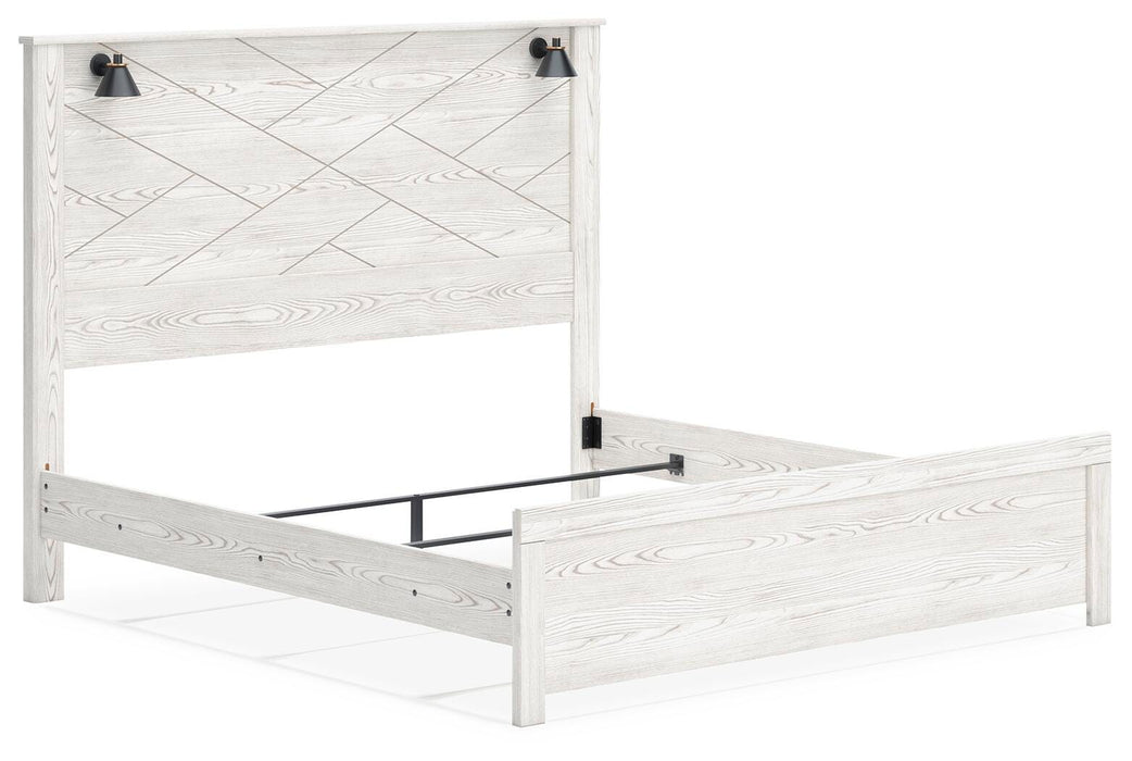 Gerridan White/Gray Gerridan King Panel Bed