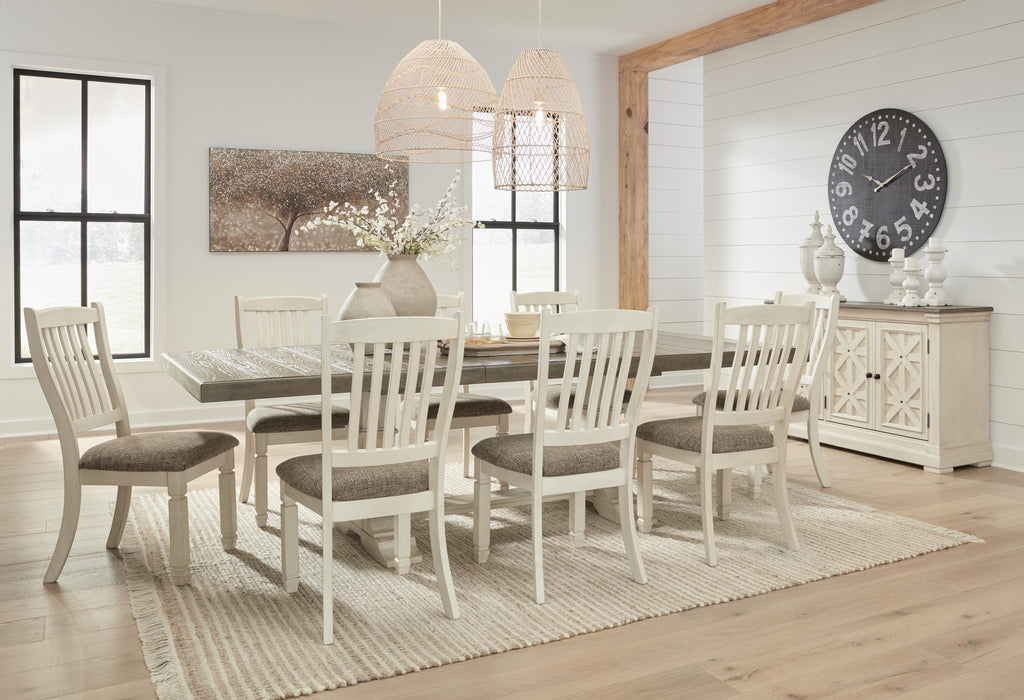 Bolanburg Antique White Bolanburg Dining Table and 8 Chairs