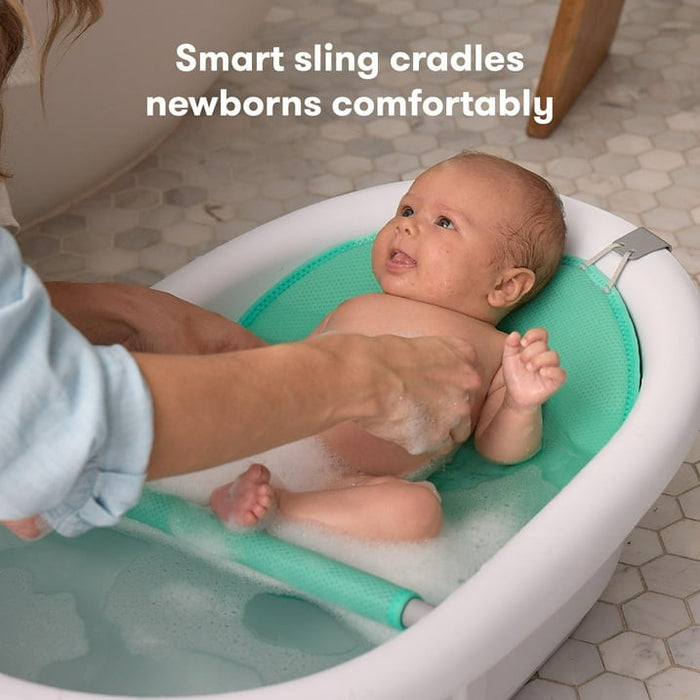Frida Baby 4 in 1 Grow With Me Baby Bath Tub for Newborn to Toddler, White - new
