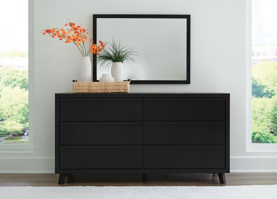 Danziar Black Danziar Dresser and Mirror