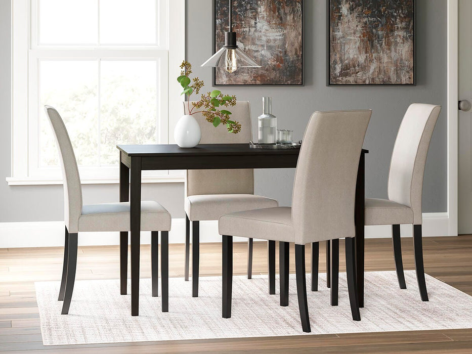 Kimonte Dark Brown Rectangular Dining Room Table