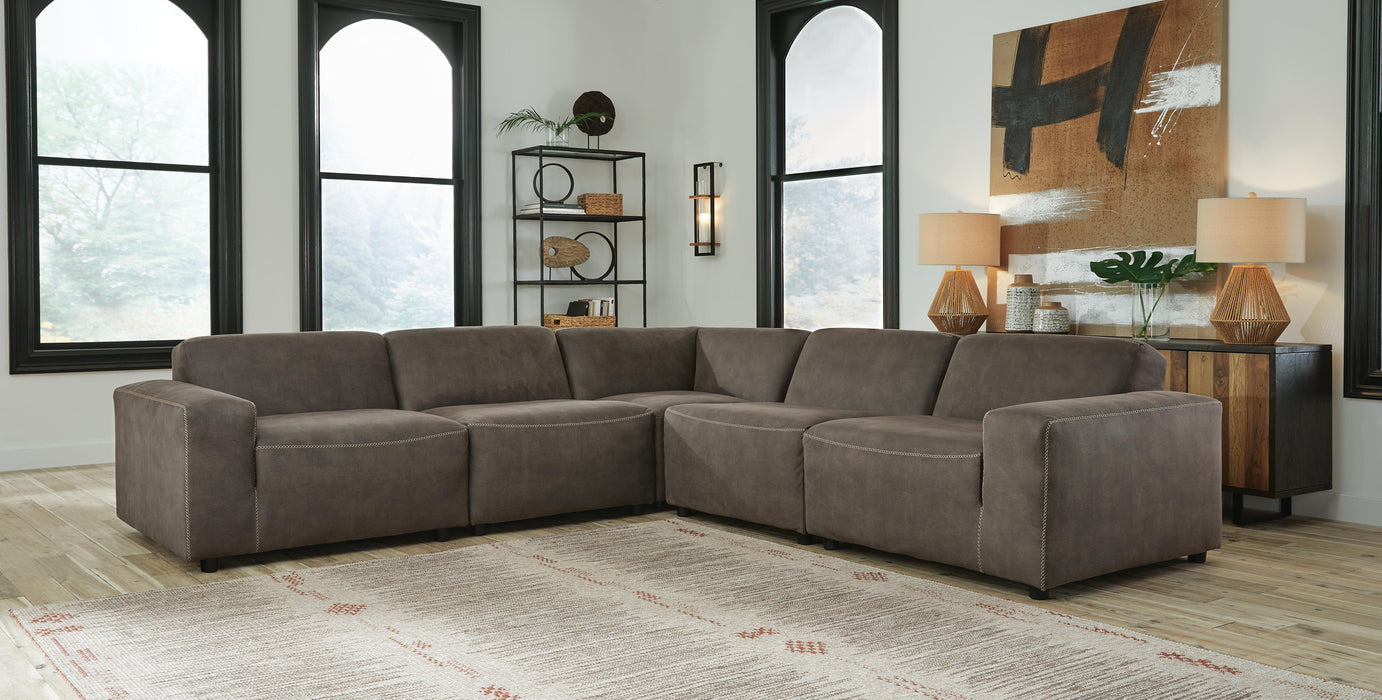 Allena Gunmetal Allena 5-Piece Sectional