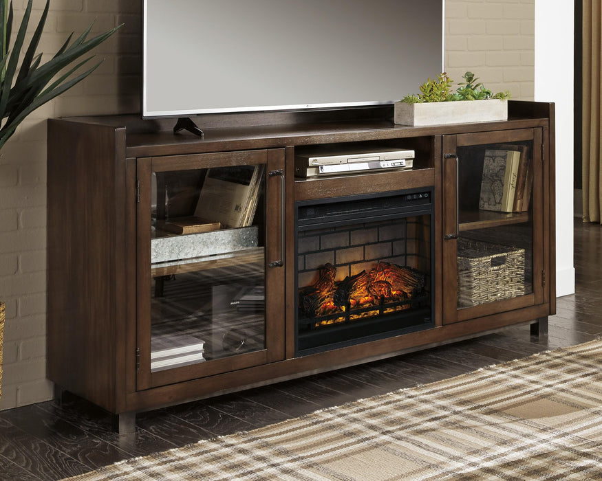 Starmore Brown Starmore 70" TV Stand with Electric Fireplace