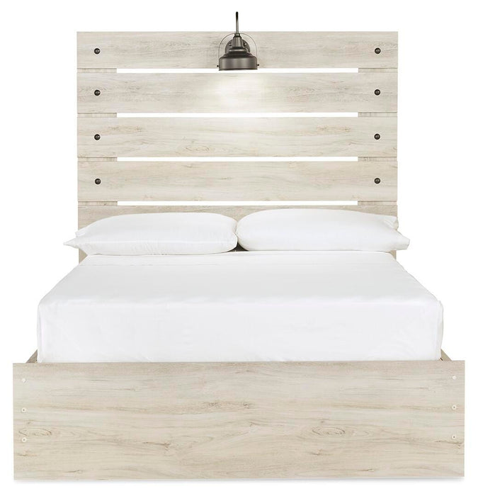 Cambeck Whitewash Cambeck Full Panel Bed with 2 Storage Drawers
