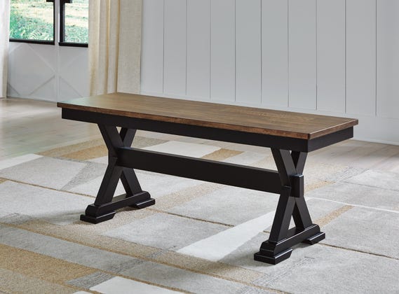 Wildenauer Brown/Black RECT Dining Room EXT Table