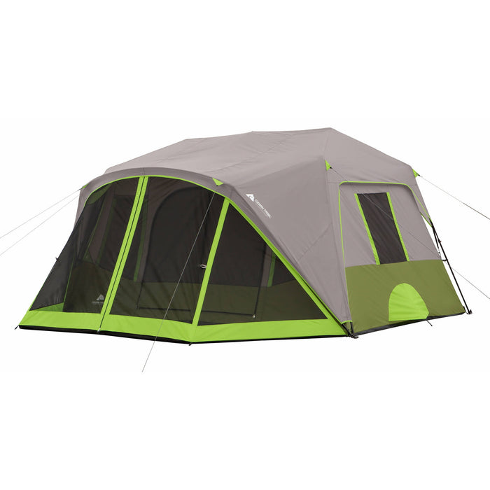 Ozark Trail 14' x 13.5' 9 Person 2 Room Instant Cabin Tent with Screen Room, 30.8 lbs - new