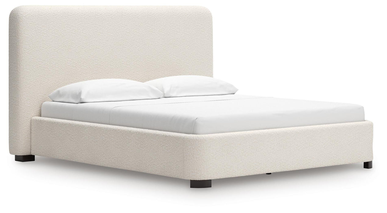Whittgate Beige Cal King Upholstered Bed - Brand New