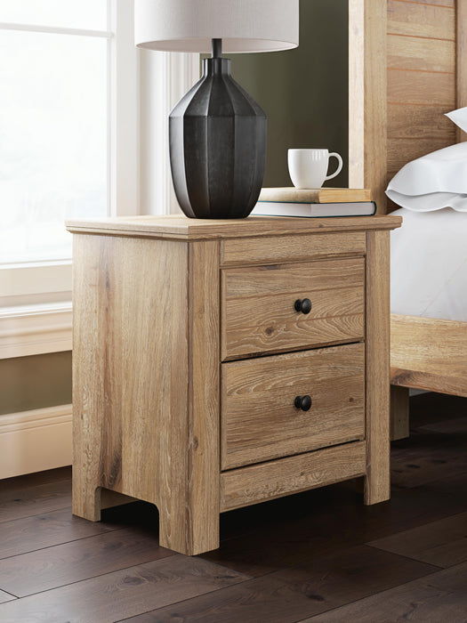 Fenderport Tan Two Drawer Night Stand