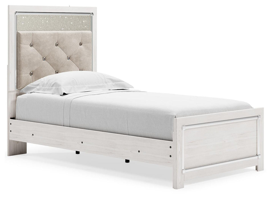 Altyra White Altyra Twin Panel Bed