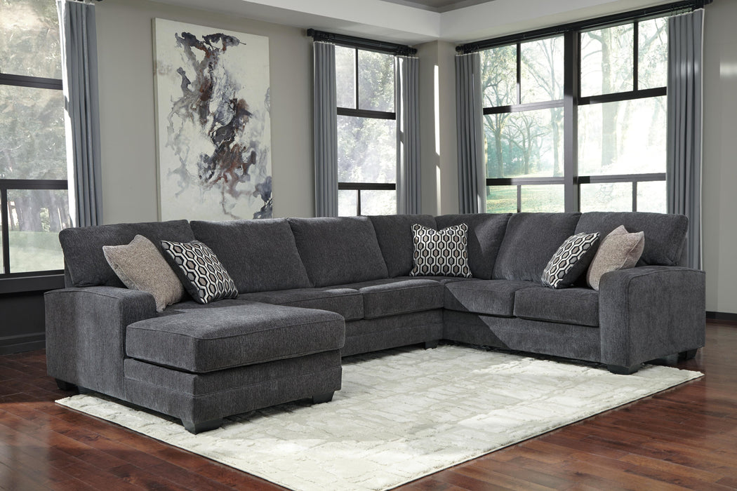 Tracling Slate Tracling 3-Piece Sectional with Chaise