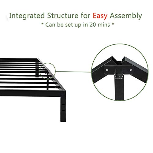 45MinST 14 Inch Platform Bed Frame/Easy Assembly Mattress Foundation/No Box Spring Needed/Noise Free,Twin XL - new